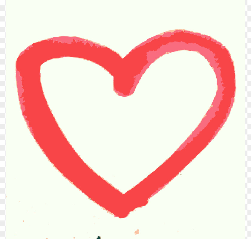 A Picture Of Red Heart Drawing Clip Art PNG