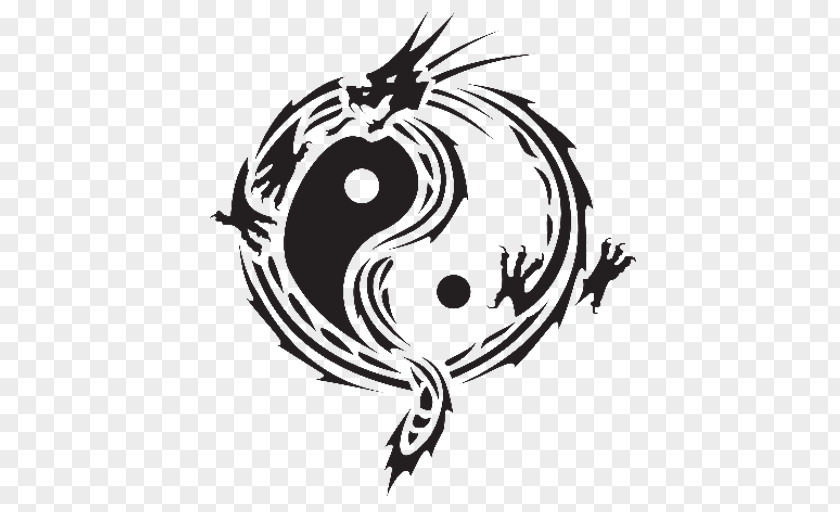Dragon Chinese Drawing Yin And Yang PNG