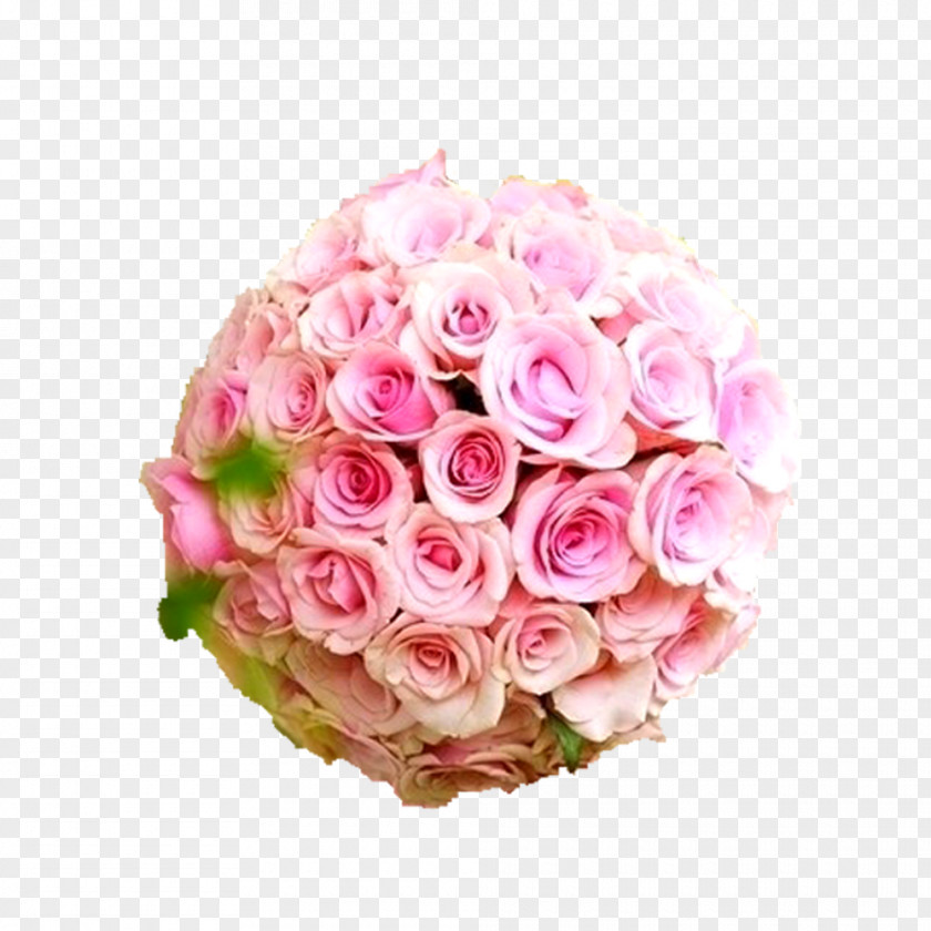 Pink Rose Ball Wedding Flower Bouquet Floral Design PNG