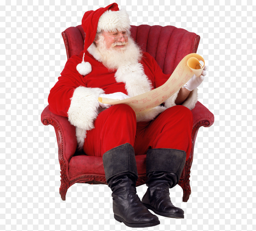 Santa Claus Christmas Decoration Sitting Suit PNG