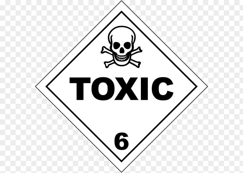 Toxic Symbol HAZMAT Class 6 And Infectious Substances Dangerous Goods Toxicity Poison Hazard PNG