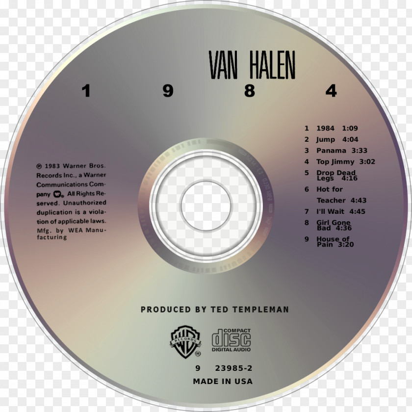 Eddie Van Halen Compact Disc Album Violent Femmes Remixes 81-04 Depeche Mode PNG