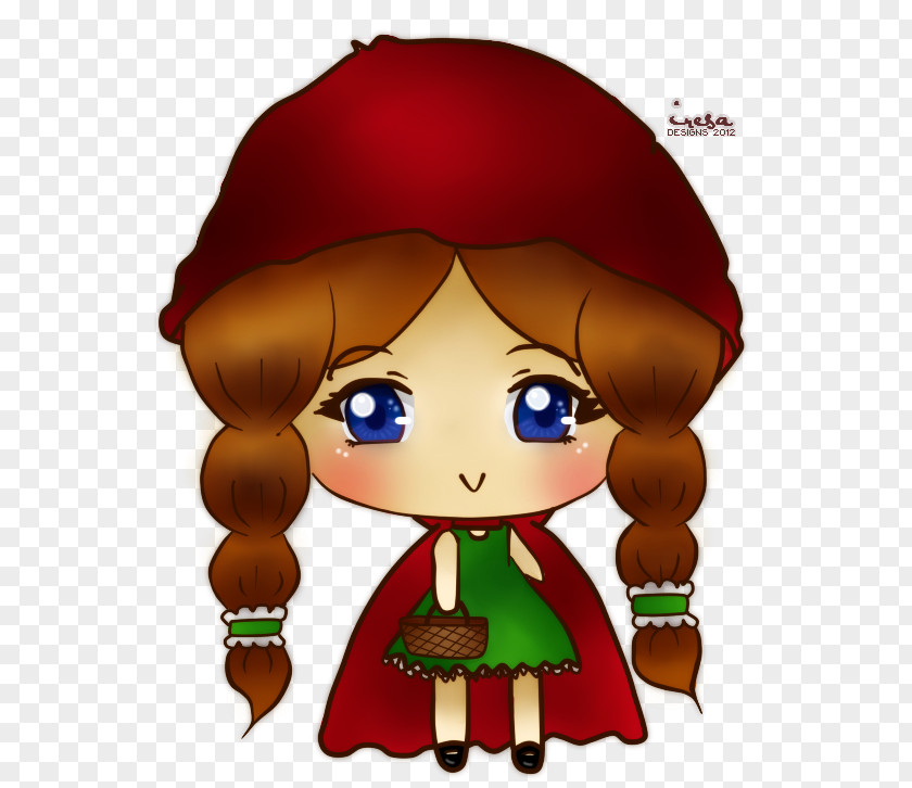 Little Red Riding Hood Christmas Elf Ornament Clip Art PNG