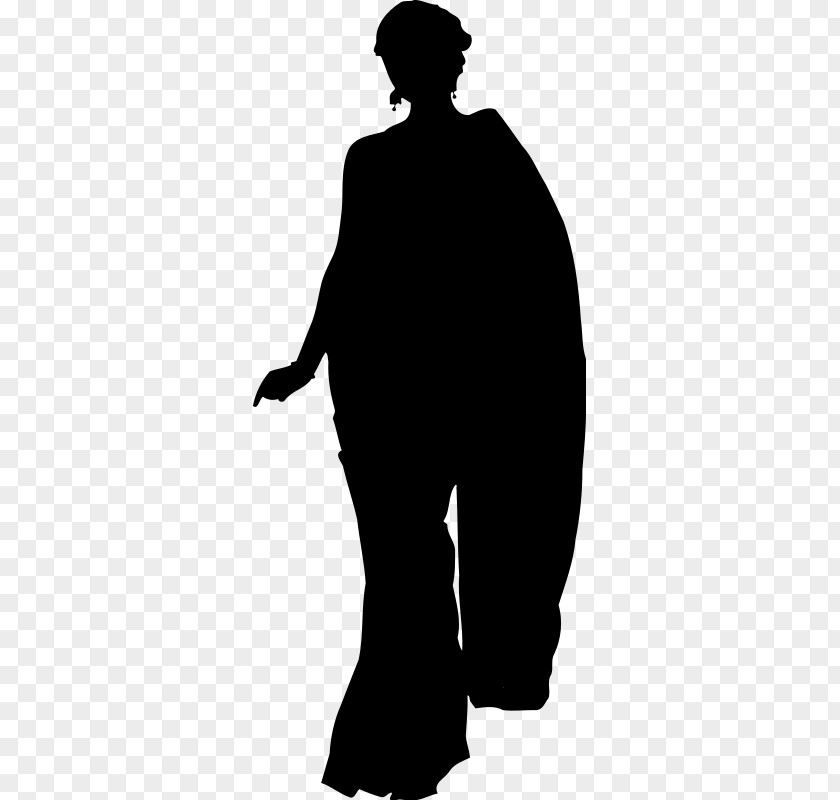 Silhouette Sari Woman Female Clip Art PNG