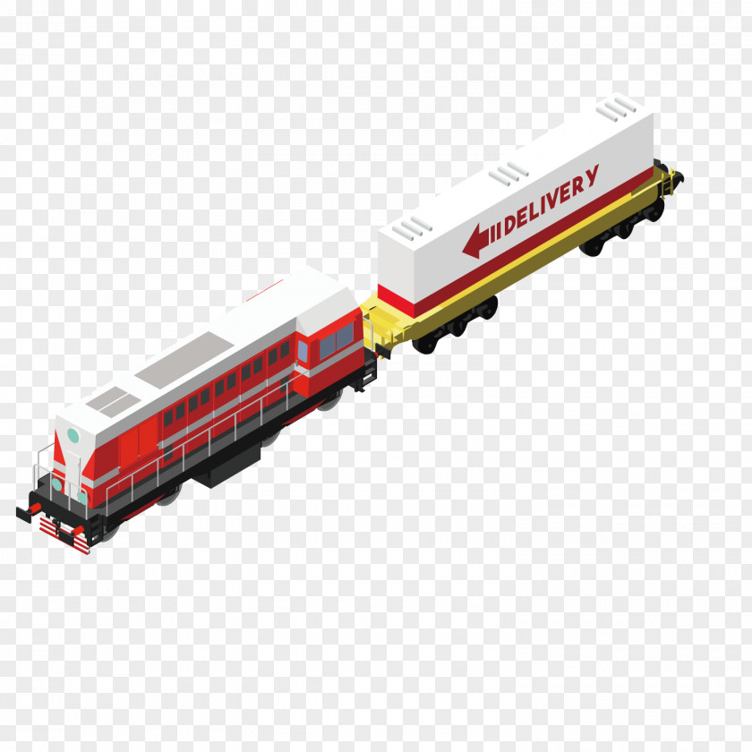 Fine Train Railroad Car Logistics PNG