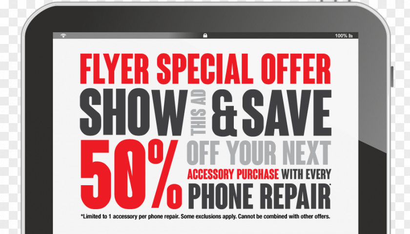 Promo Flyer IPhone Coupon Promotion Computer Repair Technician PNG