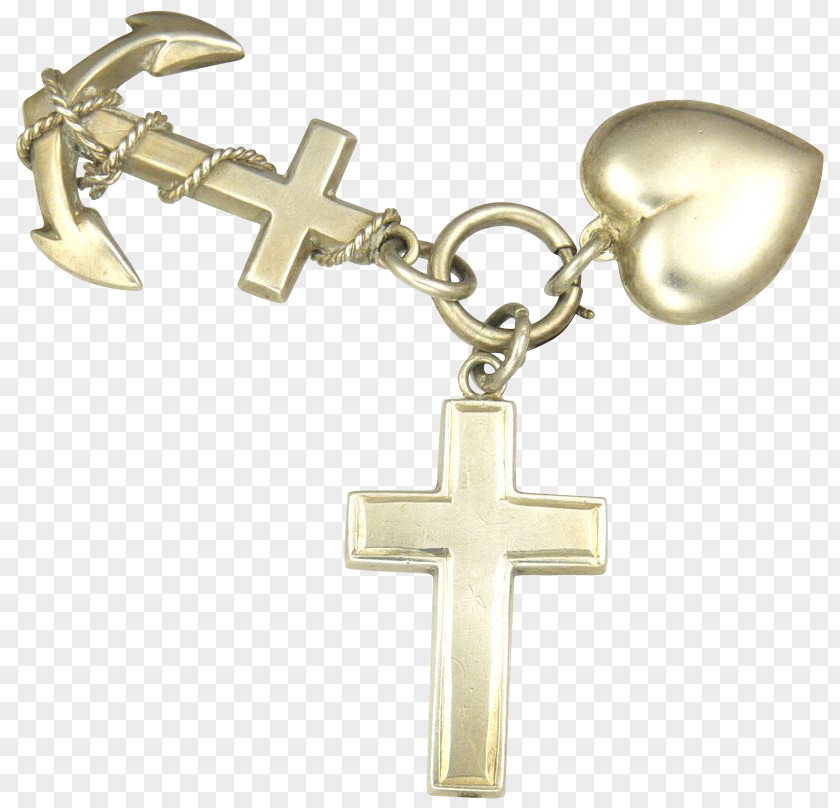 Anchor Faith Hope Love Crucifix Silver Body Jewellery Human PNG