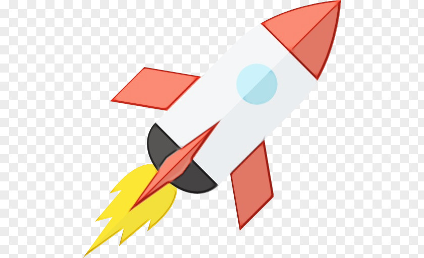 Paper Fin Cartoon Rocket PNG