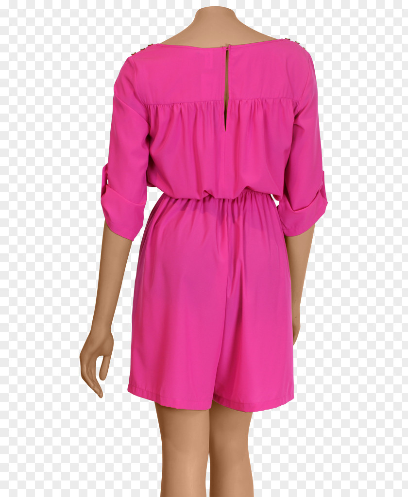 Dress Shoulder Sleeve Pink M PNG