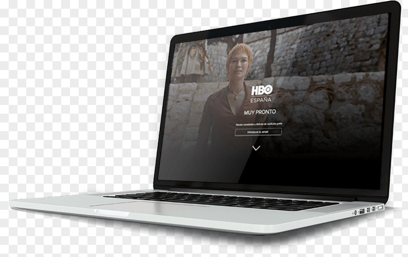 Laptop Mockup Netbook HBO España Landing Page PNG