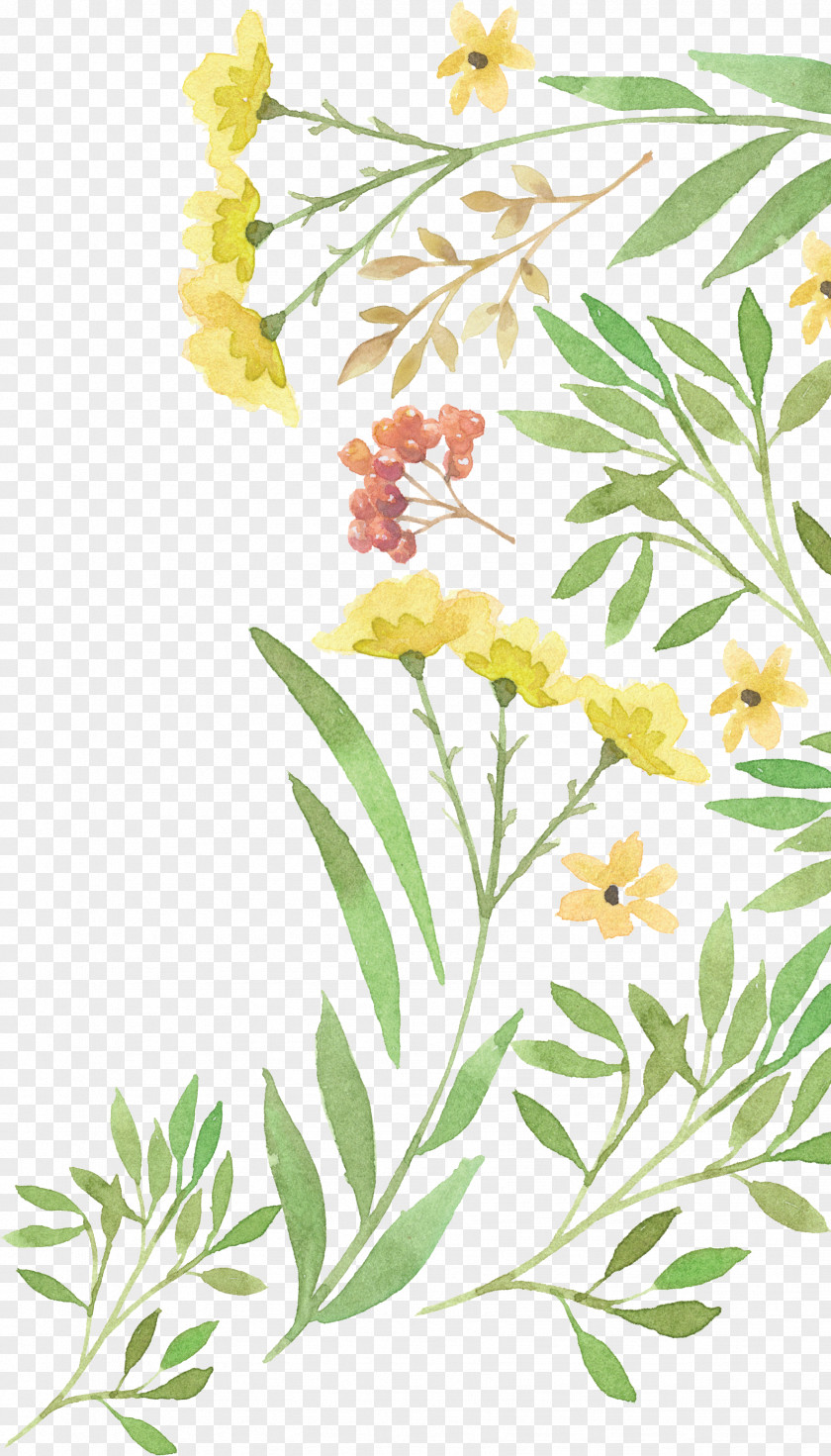 Wedding Invitation Flower Watercolor Painting PNG invitation painting , Floral decoration, yellow petaled flowers illustration clipart PNG