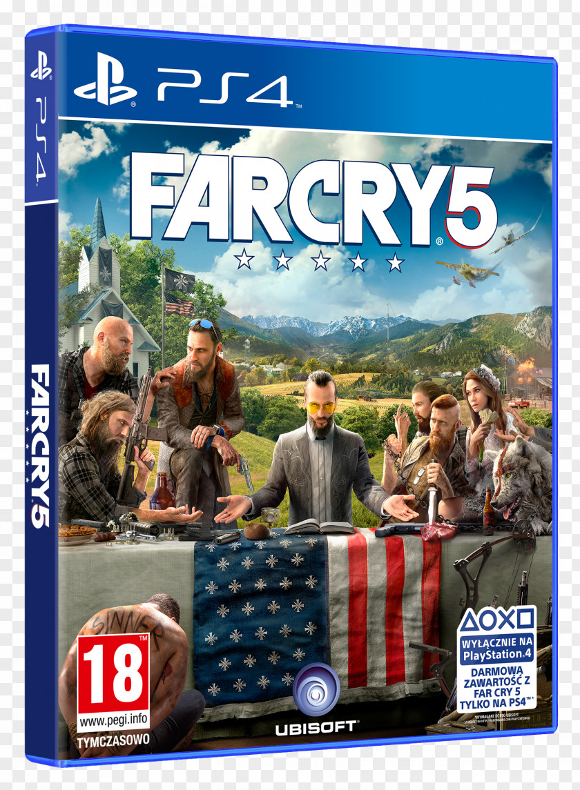 Far Cry 5 Logo PlayStation 4 Video Games Ubisoft Primal PNG
