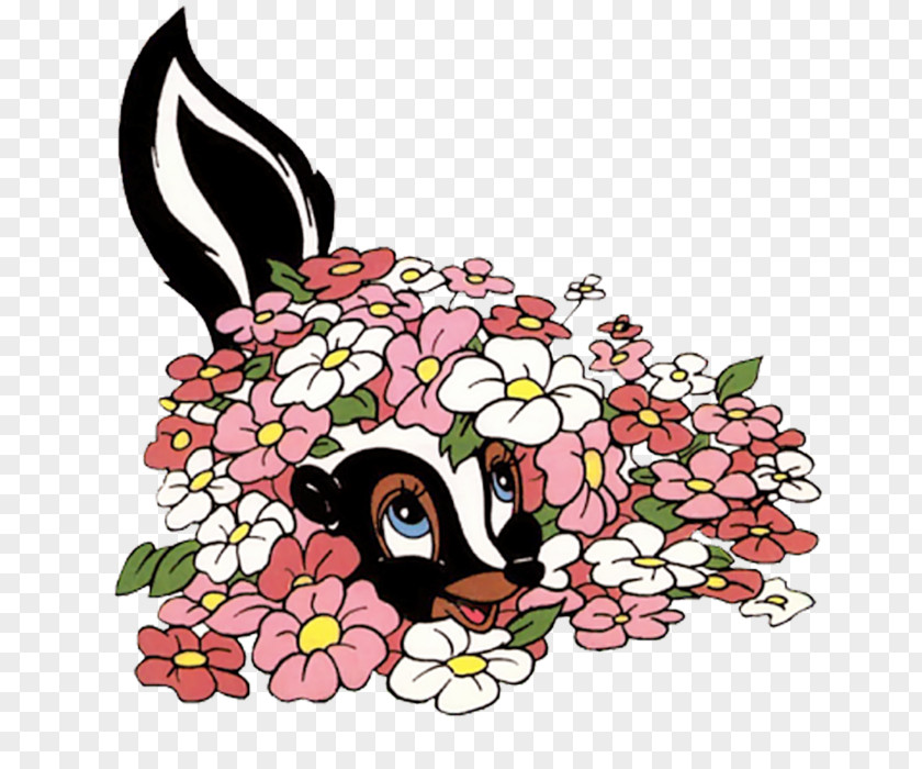 Flower Thumper Bambi, A Life In The Woods Floral Design Drawing PNG