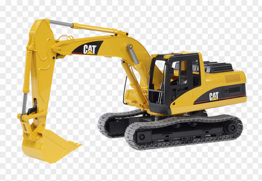 Mini Caterpillar Inc. Excavator Bruder Heavy Machinery Tractor PNG