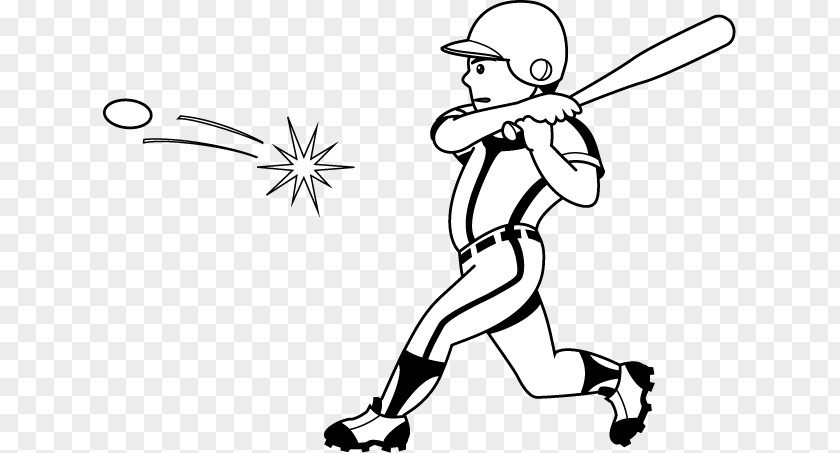 Baseball Player Cartoon Black And White Clip Art PNG