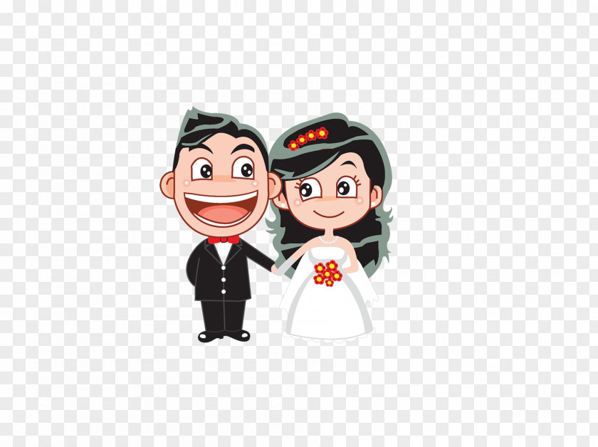 Happy Wedding Invitation Cartoon Marriage PNG