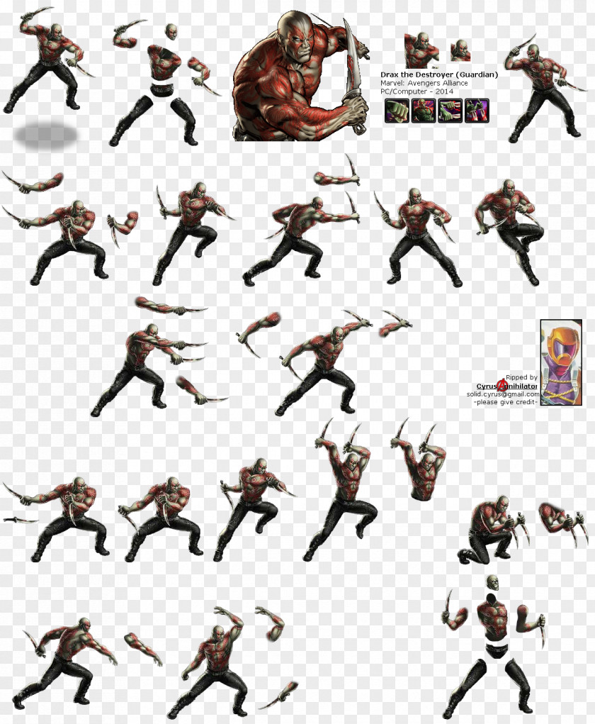 Sprite Drax The Destroyer Marvel: Avengers Alliance Video Game Draugr PNG
