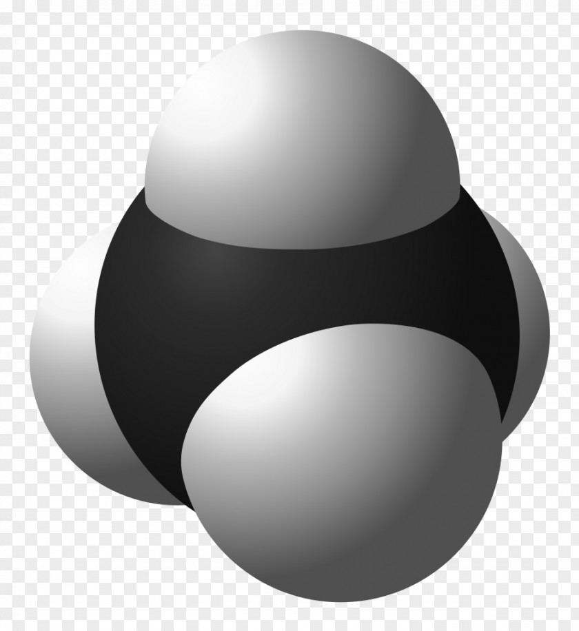 Svg Methane Space-filling Model Natural Gas Molecule Greenhouse PNG