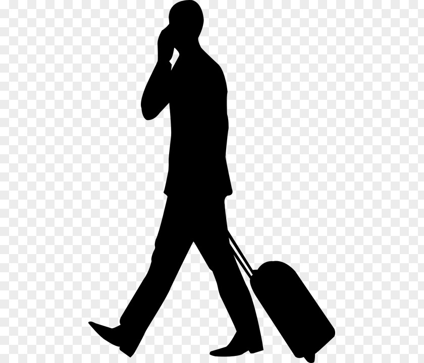 Travelling Businessperson Clip Art PNG