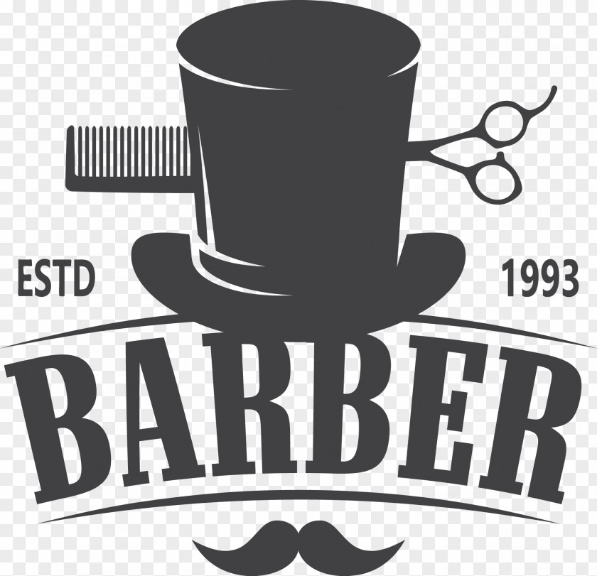 Vector Barber Shop Logo Comb Hairdresser Hairstyle PNG