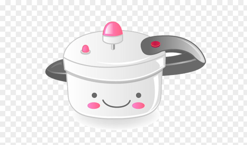 Hand-painted Cartoon Smiley Creative Pot Pressure Cooking Drawing PNG