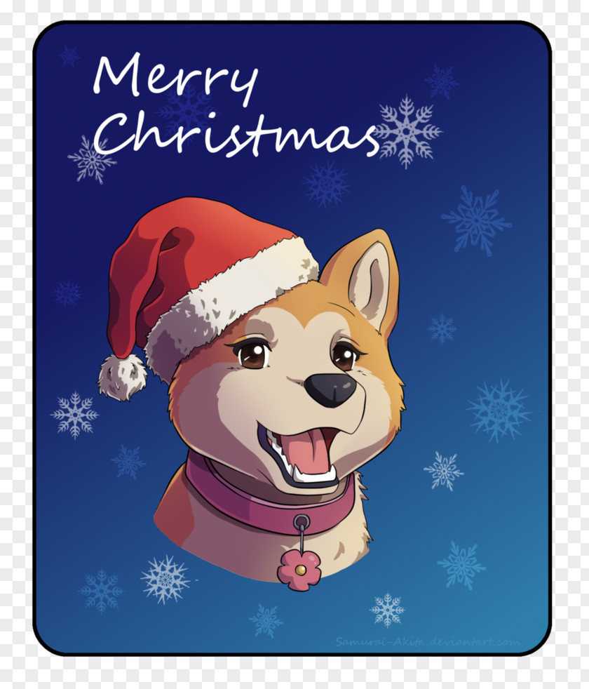 Santa Claus Akita Canidae Art Christmas Ornament PNG