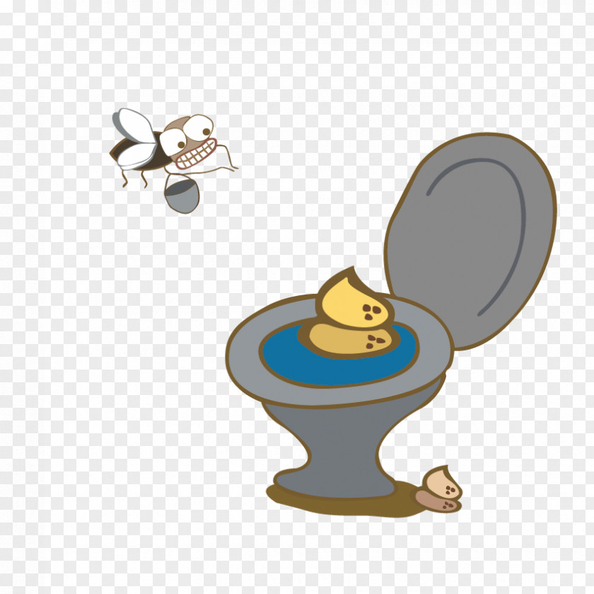 Just A Toilet Cartoon Illustration PNG