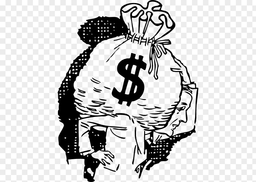 Money Bag Clip Finance Art PNG
