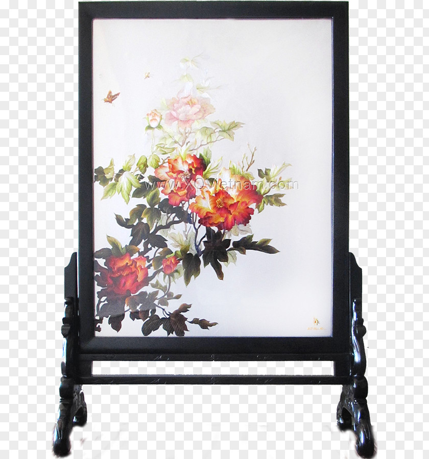 Peony Floral Design Cut Flowers Still Life Painting PNG