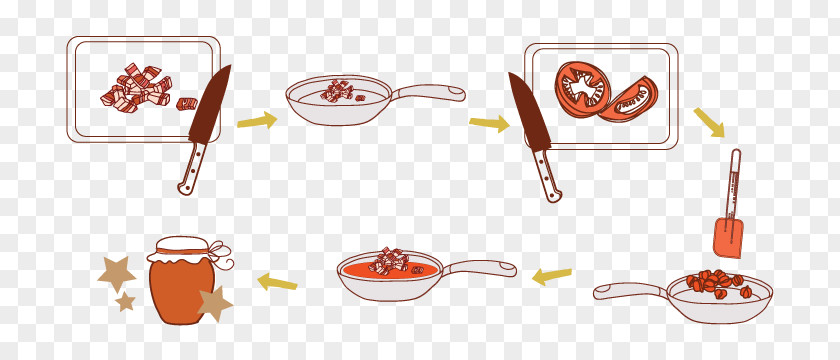 Tomato Illustrate Food Cutlery PNG