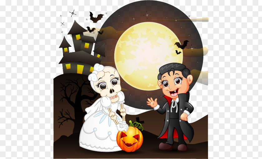 Corpse Bride Halloween Creative Advertising Vector Material Cartoon Poster PNG