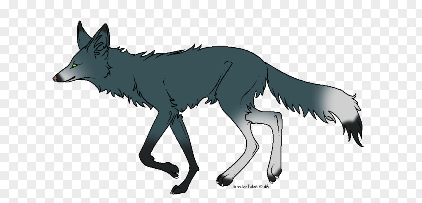 Fox Red Gray Wolf Snout Line Art PNG