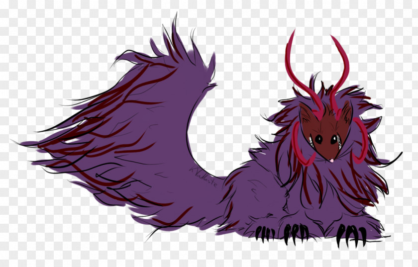 Hairy Legendary Creature Violet Purple Dragon PNG
