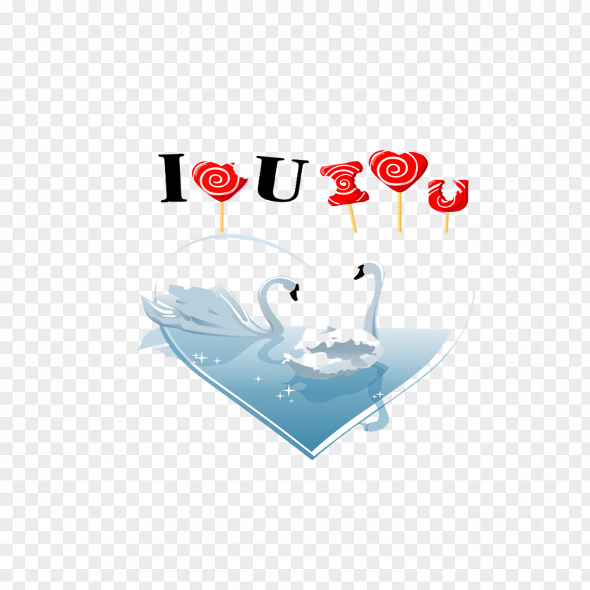 Heart-shaped Lollipop White Swan Heart Clip Art PNG