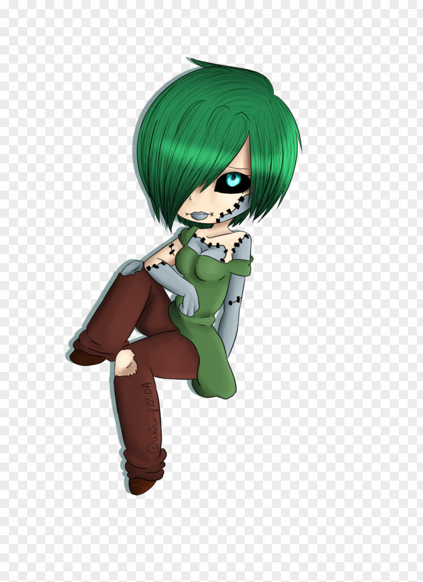 Kareen Animated Cartoon Illustration Green Figurine PNG