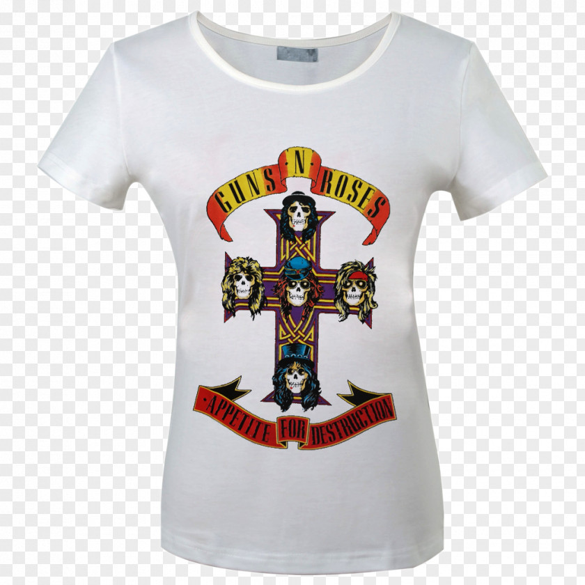 T-shirt Appetite For Destruction Guns N' Roses Logo Bart Simpson PNG