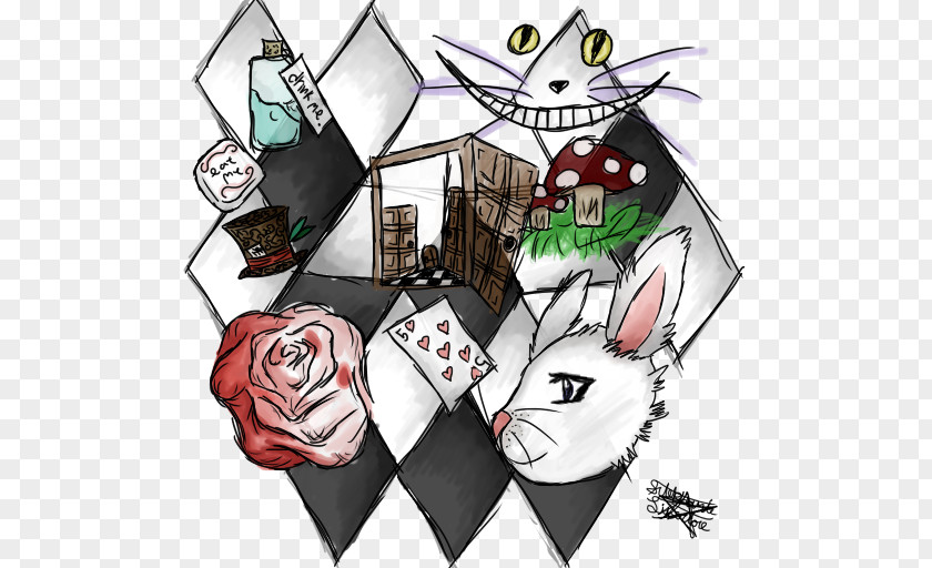 Twisted Alice In Wonderland Sketches Fiction Illustration Cartoon Character PNG