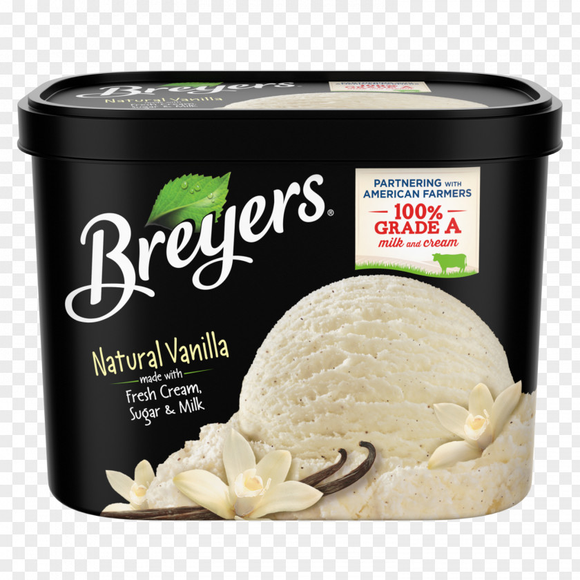 2 Qt Breyers Ice Cream, Natural Vanilla2 Carb Smart Chocolate CreamIce Cream Vanilla PNG
