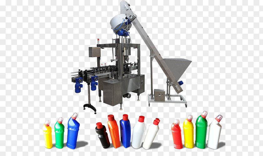 Bottle Machine Plastic Packaging And Labeling PNG
