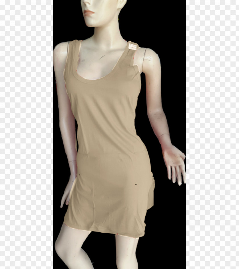 Cocktail Dress Shoulder Beige PNG