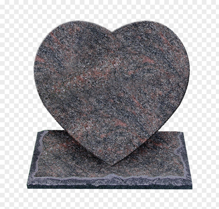 Fleur En Forme De Coeur Granite Headstone Memorial Commemorative Plaque Heart PNG