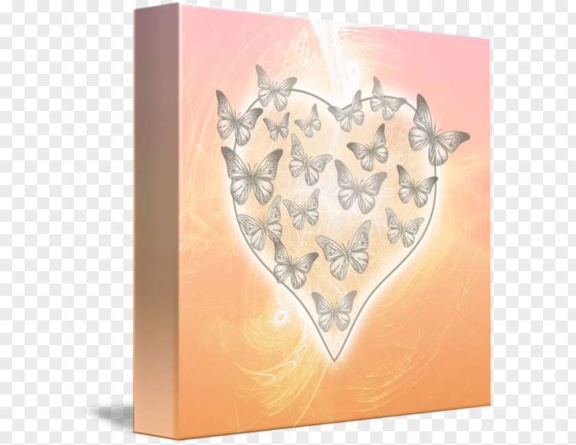 Glossy Butterflys Heart PNG