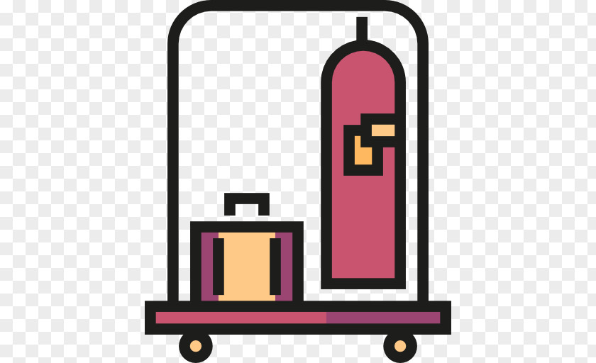 Hotel Baggage Suitcase Bellhop Trolley Case PNG