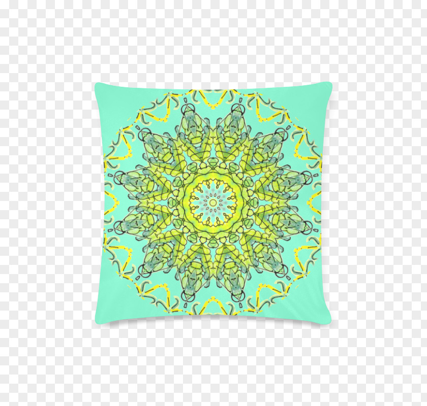 Lime Leaf Throw Pillows Visual Arts Turquoise Rectangle PNG