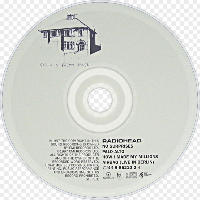 Radiohead No Surprises Compact Disc CD Single Parlophone PNG