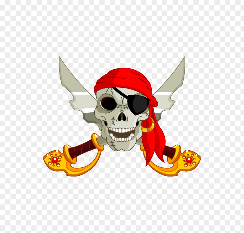 Skull Sticker Decal Piracy Poster PNG