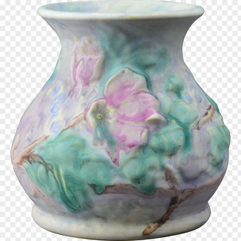 Pottery Vase Ceramic Urn Turquoise PNG