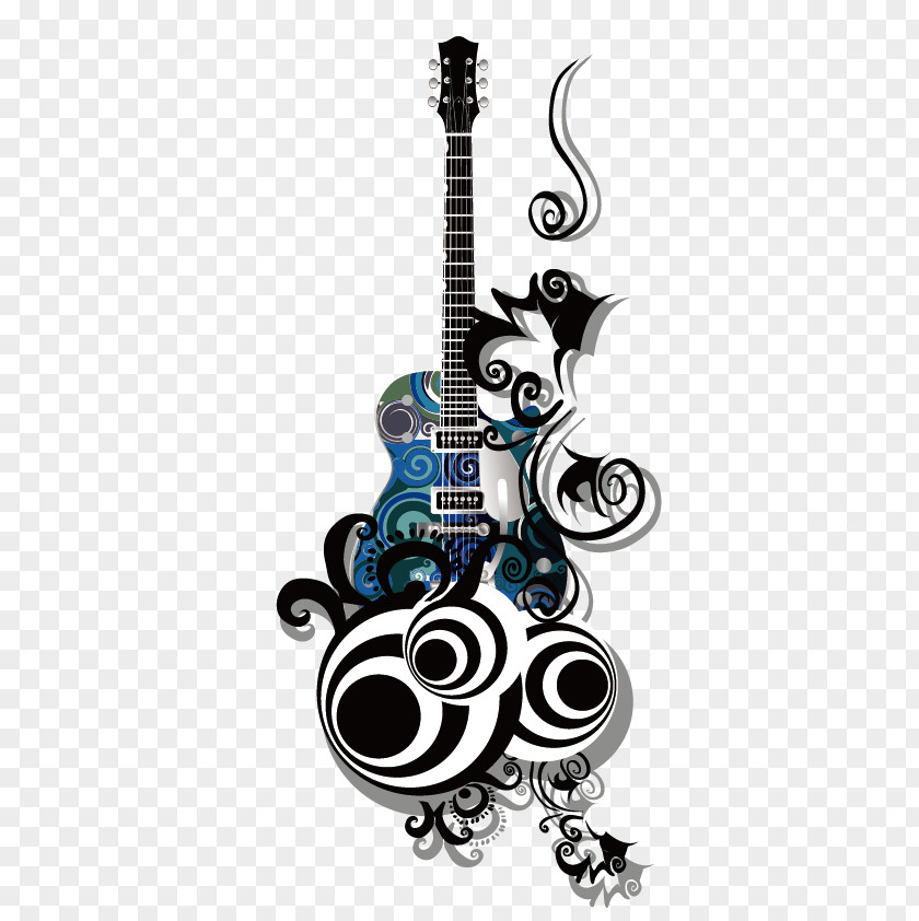 Vector Black Guitar India Wall Decal Sticker Polyvinyl Chloride PNG
