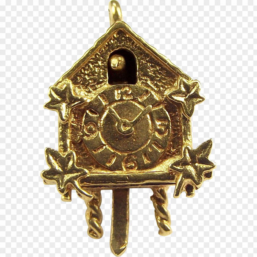 Brass Cuckoo Clock Bronze 01504 Gold PNG
