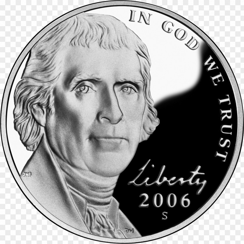 Coin Philadelphia Mint Monticello Jefferson Nickel PNG